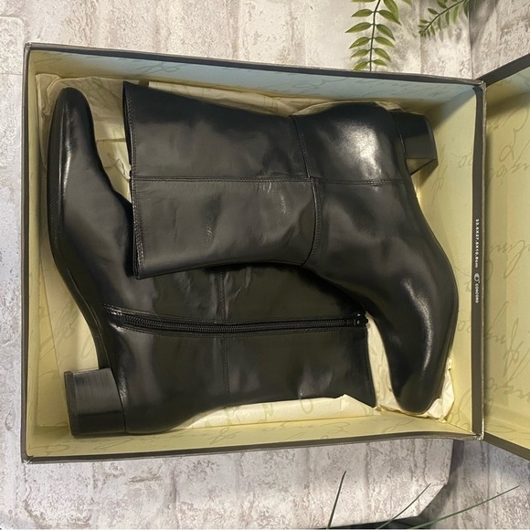 Enzo Angiolini Black Leather Ankle Boots‎ with Heel NWOT size 8.5 M - Picture 8 of 9